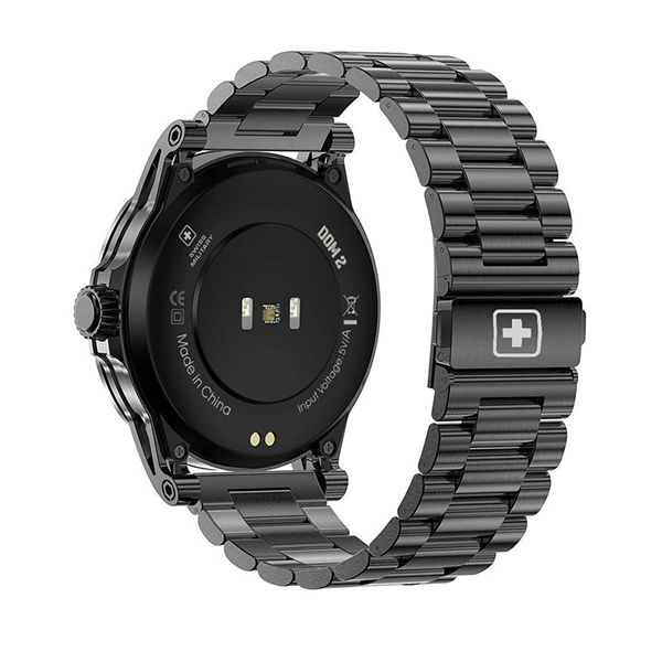 SWISS MILITARY DOM2 SMART WATCH METAL STRAP GUN METAL - Image 5