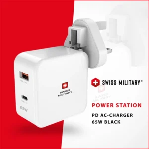 SWISS MILITARY POWER STATION PD AC-CHARGER 65W WHITE