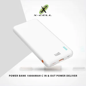 XCELL POWER BANK 10000MAH C IN & OUT PD WHITE