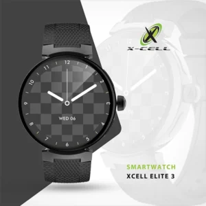 XCELL SMARTWATCH BLACK FRAME BLACK SILICONE STRAP