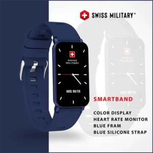 SM SMARTBAND COLOR DISPLAY HEART RATE MONITOR - BLUE FRAME / BLUE SILICONE STRAP