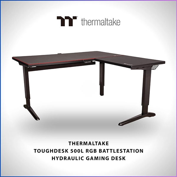 THERMALTAKE TOUGHDESK 500L RGB HYDRAULIC GAMING DESK