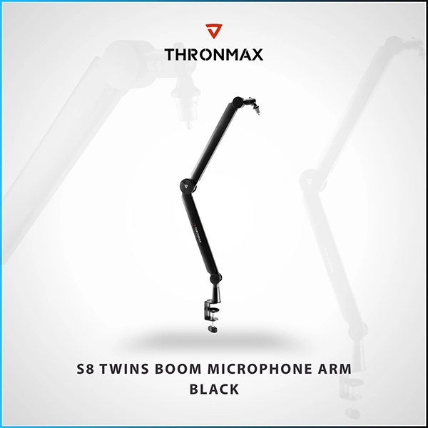 THRONMAX S8 TWINS BOOM MICROPHONE ARM BLACK