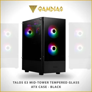 GAMDIAS TALOS E3 MID-TOWER TEMPERED GLASS ATX CASE WHITE