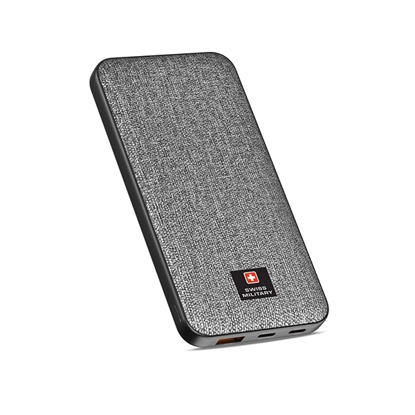 SWISS MILITARY SM POWER BANK 10K MAH 2C1A PD FAST CHARGE GREY - Image 2