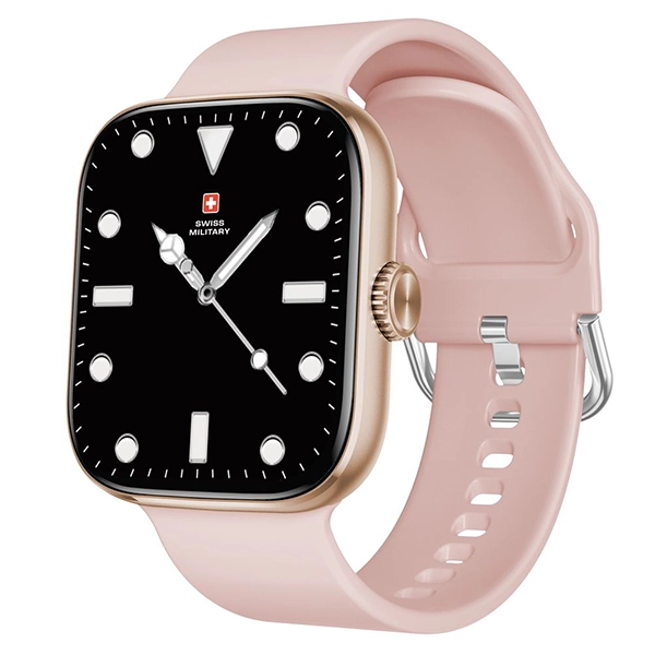 SWISS MILITARY ALPS4 SMARTWATCH ROSE GOLD FRAME WITH PINK SILICON STRAP - Image 2
