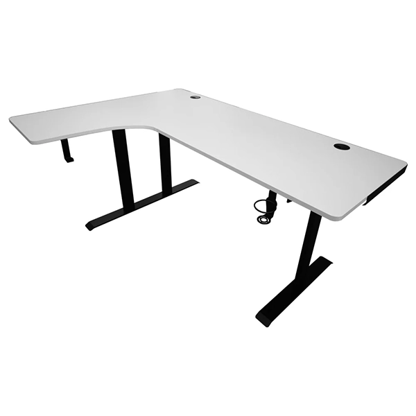 EPIC GAMER PRO V3 GAMING CORNER TABLE RGB WHITE - Image 3