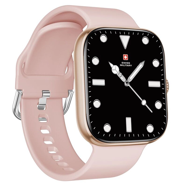 SWISS MILITARY ALPS4 SMARTWATCH ROSE GOLD FRAME WITH PINK SILICON STRAP - Image 3