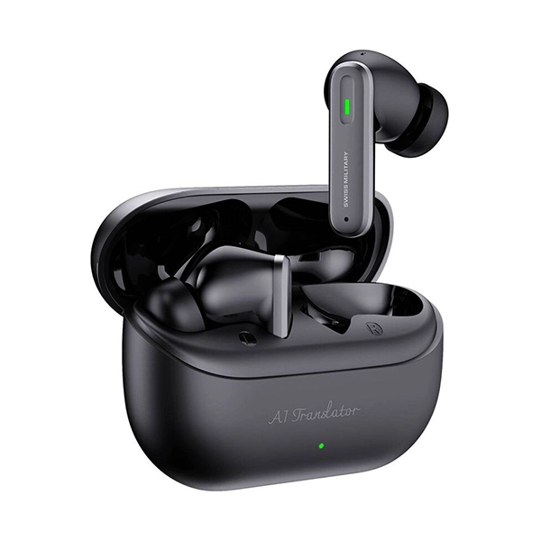 SWISS MILITARY DELTA-AI-ANC PREMIUM AI TRANSLATION TWS EARBUDS BLACK - Image 4