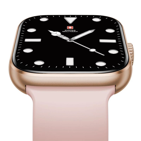 SWISS MILITARY ALPS4 SMARTWATCH ROSE GOLD FRAME WITH PINK SILICON STRAP - Image 4