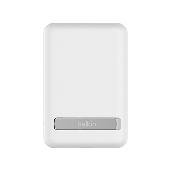 BELKIN BOOSTCHARGE MAGNETIC WIRELESS POWER BANK 5K WITH STAND IPHONE 14/13/12 - WHITE - Image 6