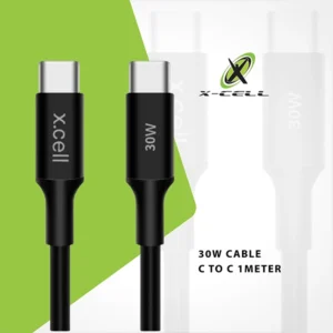 XCELL 30W USB-C TO USB-C CABLE 1M BLACK