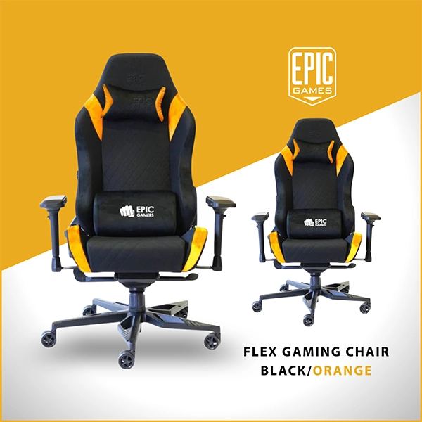EPIC GAMERS FLEX GAMING CHAIR BLACK/ORANGE ZN-01