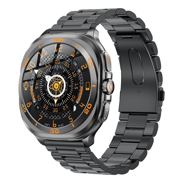 SWISS MILITARY DOM7 SMART WATCH WITH GUN FRAME BLACK METAL STRAP - Image 2