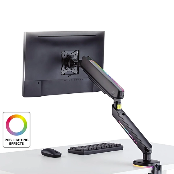 EPIC GAMERS SINGLE GAS SPRING RGB MONITOR ARM BLACK - Image 3