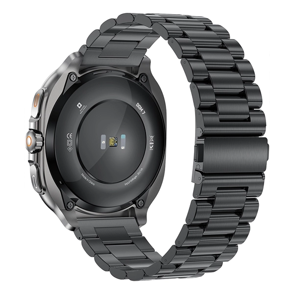 SWISS MILITARY DOM7 SMART WATCH WITH GUN FRAME BLACK METAL STRAP - Image 5