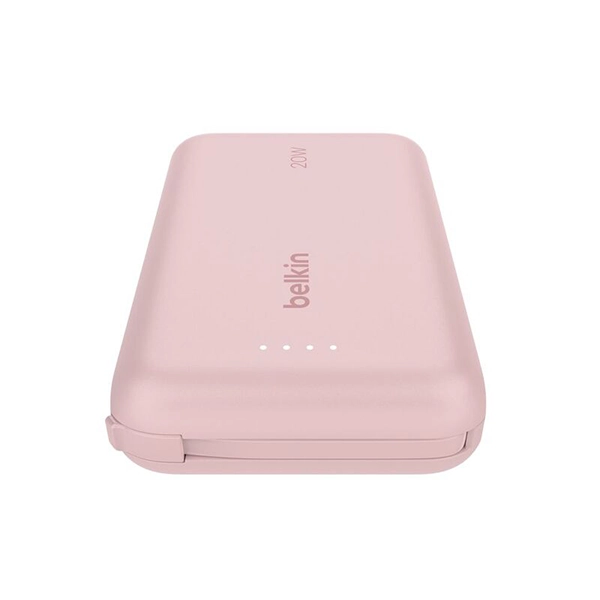 BELKIN BOOSTCHARGE POWER BANK 10K PD 20W WITH USB-C INTEGRATED CABLE PINK - Image 5