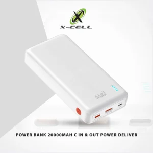 XCELL POWER BANK 20000MAH C IN & OUT PD WHITE