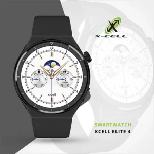 XCELL ELITE 4 SMARTWATCH BLACK METAL FRAME BLACK SILICONE STRAP