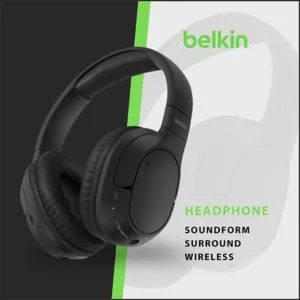 BELKIN SOUNDFORM SURROUND WIRELESS HEADPHONES BLACK