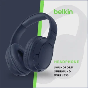 BELKIN SOUNDFORM SURROUND WIRELESS HEADPHONES BLUE