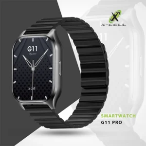 XCELL G11 SIGNATURE SMARTWATCH SQUARE FACE BLACK FRAME BLACK STRAP