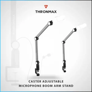 THRONMAX CASTER ADJUSTABLE MICROPHONE BOOM ARM STAND BLACK