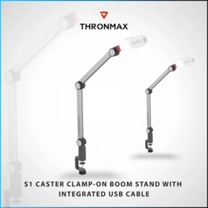 THRONMAX S1 CASTER CLAMP-ON BOOM STAND WITH USB CABLE BLACK