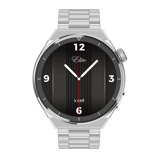 XCELL ELITE 4 SMARTWATCH SILVER METAL FRAME STAINLESS STEEL STRAP - Image 2
