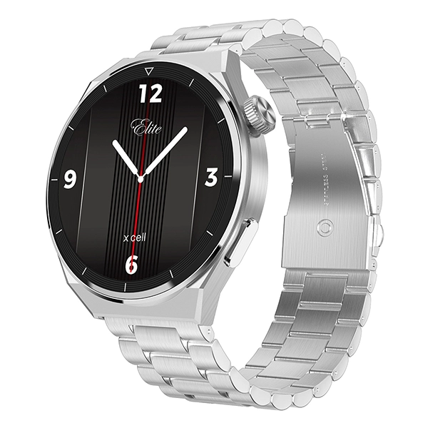 XCELL ELITE 4 SMARTWATCH SILVER METAL FRAME STAINLESS STEEL STRAP - Image 4