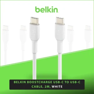 BELKIN BOOSTCHARGE USB-C TO USB-C CABLE, 2M, WHITE
