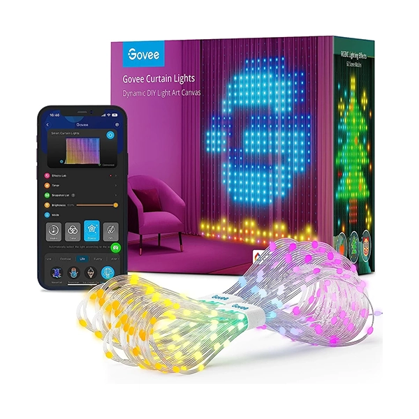 GOVEE RGBIC CURTAIN LIGHT 1.5X2M SMART LED - Image 2