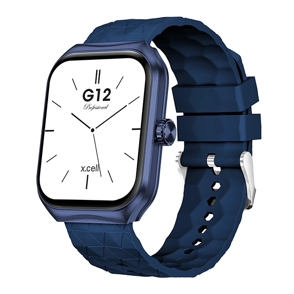 XCELL G12 SMARTWATCH SQUARE FACE BLUE FRAME BLUE STRAP - Image 3