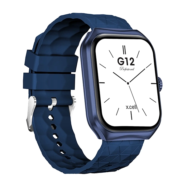 XCELL G12 SMARTWATCH SQUARE FACE BLUE FRAME BLUE STRAP - Image 4