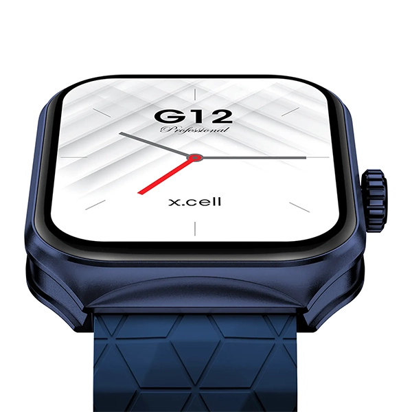 XCELL G12 SMARTWATCH SQUARE FACE BLUE FRAME BLUE STRAP - Image 5