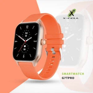 XCELL G7TPRO SMARTWATCH SQUARE FACE ROSE ORANGE STRAP