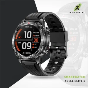 XCELL ELITE 6 SMARTWATCH BLACK FRAME BLACK SILICONE STRAP