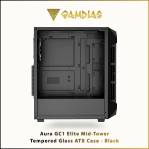 GAMDIAS AURA GC1 ELITE MID-TOWER TEMPERED GLASS ATX CASE BLACK