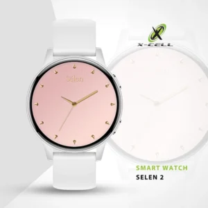 XCELL SELEN2 SMARTWATCH AMOLED DISPLAY WHITE FRAME WITH WHITE SILICON STRAP