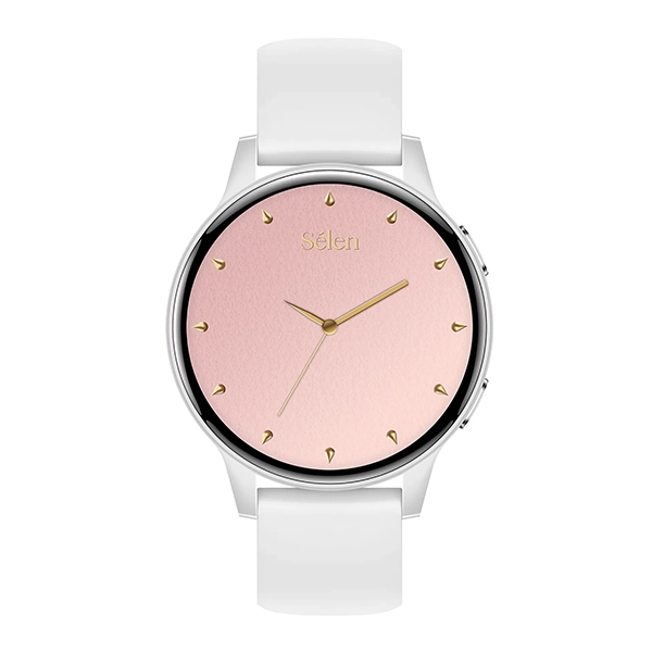 XCELL SELEN2 SMARTWATCH AMOLED DISPLAY WHITE FRAME WITH WHITE SILICON STRAP - Image 2