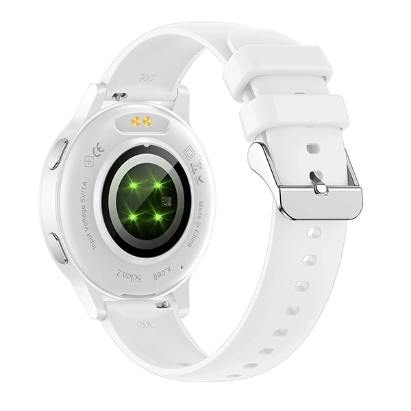 XCELL SELEN2 SMARTWATCH AMOLED DISPLAY WHITE FRAME WITH WHITE SILICON STRAP - Image 3