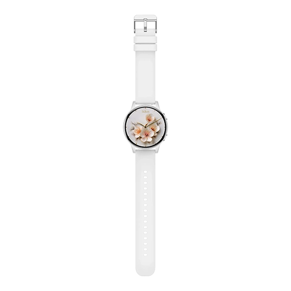 XCELL SELEN2 SMARTWATCH AMOLED DISPLAY WHITE FRAME WITH WHITE SILICON STRAP - Image 4