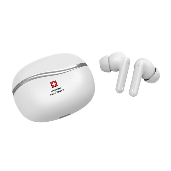 SWISS MILITARY VICTOR4 STEREO EARBUDS WITH ANC ENC WHITE - Image 4