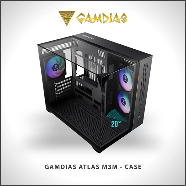 GAMDIAS ATLAS M3M MICRO TOWER CASE - BLACK