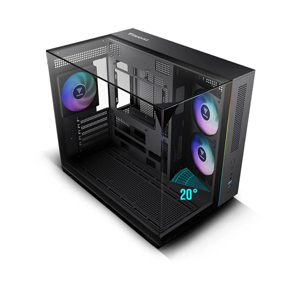 GAMDIAS ATLAS M3M MICRO TOWER CASE - BLACK - Image 2