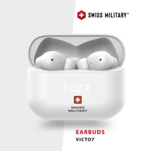 SWISS MILITARY VICTOR7 STEREO EARBUDS WITH ANC WHITE