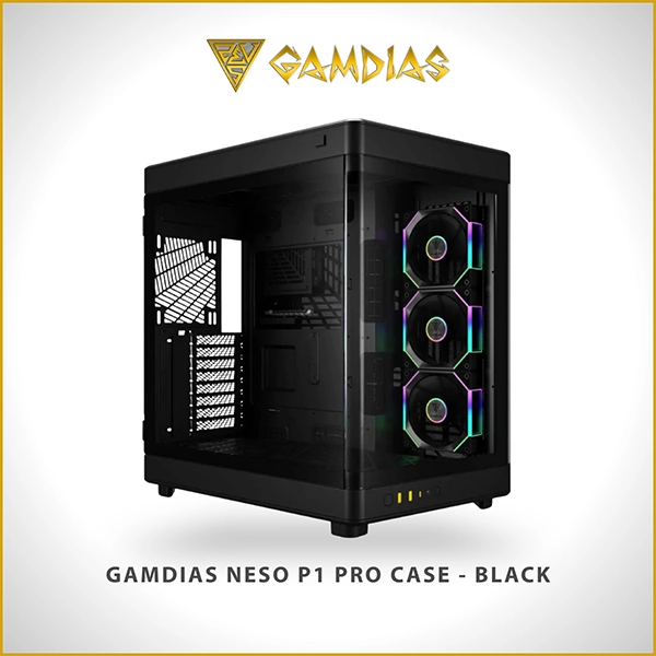 GAMDIAS NESO P1 PRO FULL-TOWER TEMPERED GLASS CASE BLACK