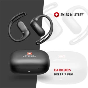 SWISS MILITARY DELTA7PRO TWS STEREO EARBUDS BLACK
