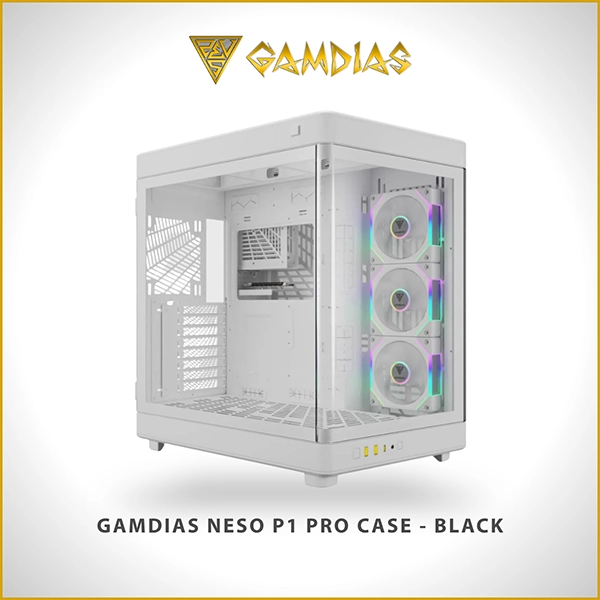 GAMDIAS NESO P1 PRO FULL-TOWER TEMPERED GLASS CASE WHITE