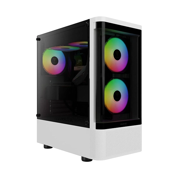 GAMDIAS TALOS E3 CG MID-TOWER TEMPERED GLASS ATX CASE WHITE - Image 2